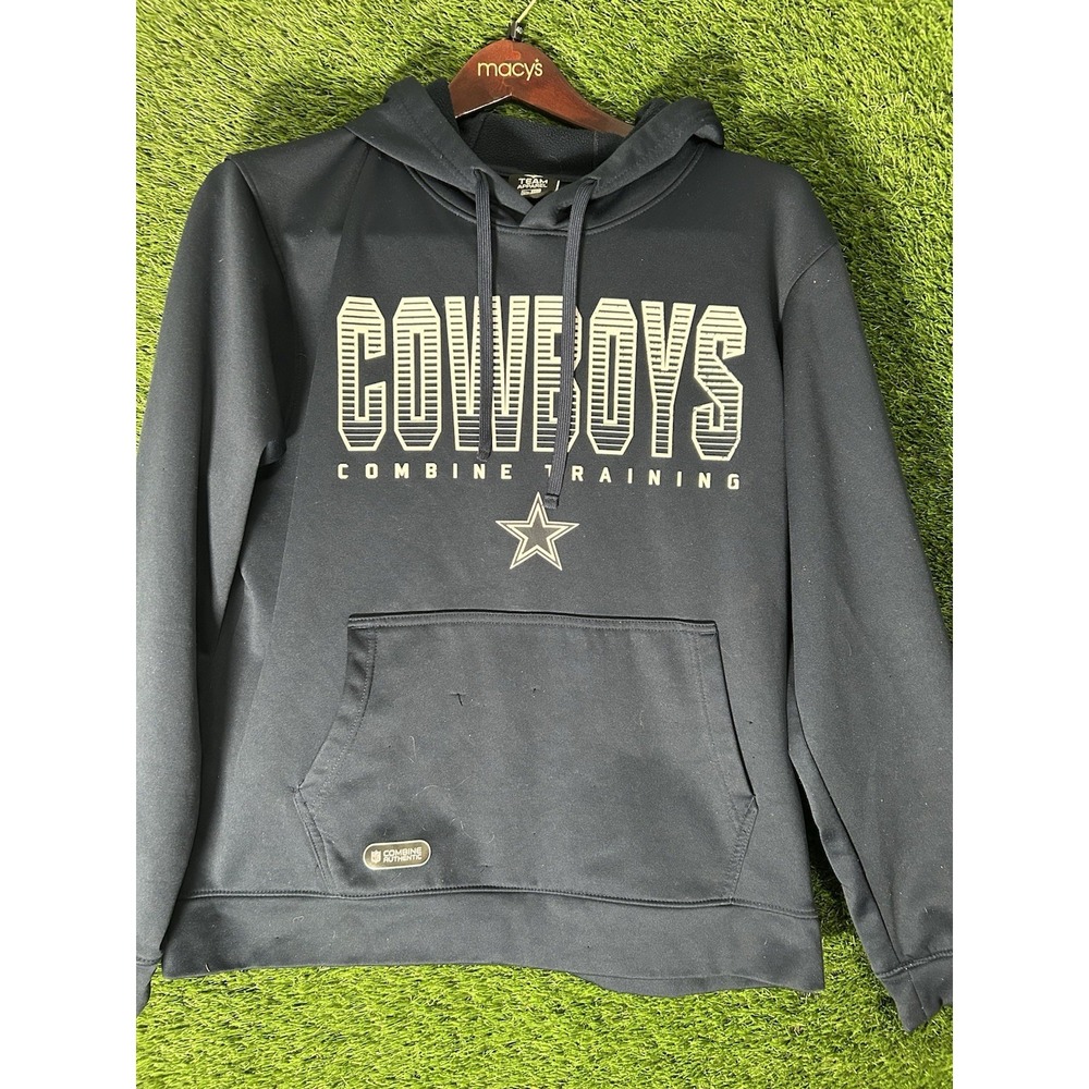 SALE {5/$25} 📦 NFL Cowboys Hoodie SZ L Blue  Training Pullover‎ Sweatshirt